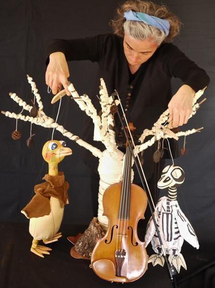 Titelles de l'espectacle L'ànec joaquim de pengim-penjam titelles
